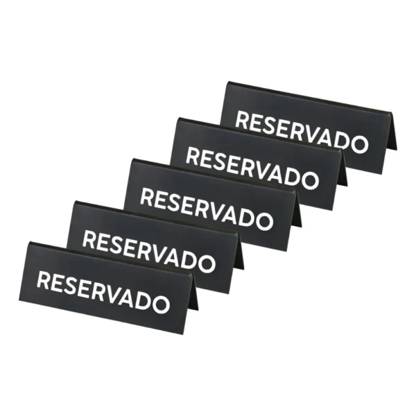 5 Peças Placa Reservado Mesa Casamento, Restaurante, Festa