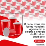 50 Copos Americano Descartável Vermelho Beer Pong Red 440ml