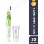 50 Copos Plásticos Pp Eco Biodegradável Chopp Cerveja 550ml Cor Transparente