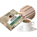 500 Mexedores Palito De Bambu Eco Café Bebida 11cm Liso