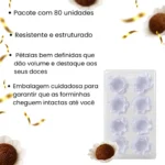 80 Forminhas Doces Finos Flor Luxo Casamento Aniversario