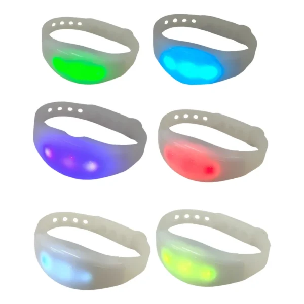 810 Pulseiras Led Batida Da Musica 3 Leds Festa Balada Show