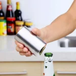B-Max Abridor Garrafa Automático Magnétic Abre Fácil Cerveja Refri Cor Prateado