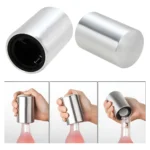 B-Max Abridor Garrafa Automático Magnétic Abre Fácil Cerveja Refri Cor Prateado