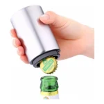 B-Max Abridor Garrafa Automático Magnétic Abre Fácil Cerveja Refri Cor Prateado