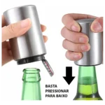 B-Max Abridor Garrafa Automático Magnétic Abre Fácil Cerveja Refri Cor Prateado
