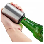 B-Max Abridor Garrafa Automático Magnétic Abre Fácil Cerveja Refri Cor Prateado