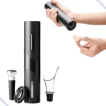 Abridor De Garrafa Vinho Saca Rolhas Elétrico Cor Preto