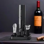 Abridor De Garrafa Vinho Saca Rolhas Elétrico Cor Preto