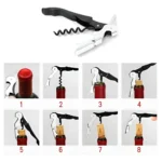 Abridor de garrafa vinho saca rolhas aço inox Tche Amo