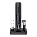 Saca Rolhas Abridor De Garrafas Vinho Automático Elétrico Cor Preto