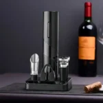 Saca Rolhas Abridor De Garrafas Vinho Automático Elétrico Cor Preto