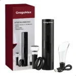 Abridor De Vinho Recarregável Saca Rolhas Automático Elétrico Usb Cor Preto GregoMax