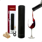 Abridor De Vinhos Automático Usb Recarregável Elétrico Saca Rolhas Preto GregoMax