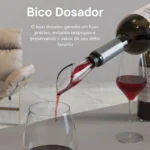 Abridor De Vinho Elétrico Saca Rolhas Automático Com Cortador E Bico Dosador Kit 4 Peças Design Moderno Cor Preta