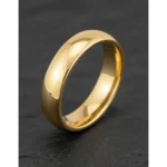 Aliança Casamento Avulsa 6mm Anel Banhado Ouro 24k Anatômica