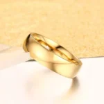 Aliança Casamento Avulsa 6mm Anel Banhado Ouro 24k Anatômica