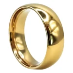 Aliança Casamento Tungstênio Ouro 18k Banho Anatomica 6mm