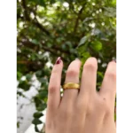 Aliança Casamento Escovada Chanfrada 6mm Moeda Antiga Luxo