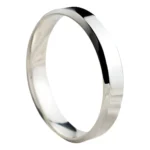 Aliança Compromisso Casamento Namo Chanfrada Inox Prata 4mm