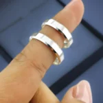 Aliança Compromisso Casamento Namo Chanfrada Inox Prata 4mm