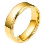 Aliança De Moeda Antiga Canto Italiano 6mm Chanfrada Unidade