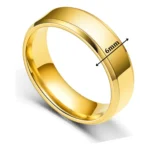 Aliança De Moeda Antiga Canto Italiano 6mm Chanfrada Unidade