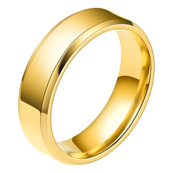 Aliança De Moeda Antiga Canto Italiano 6mm Chanfrada Unidade