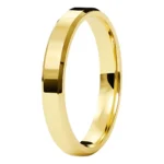 Aliança De Moeda Antiga Chanfrada 4mm Avulsa Aço Inoxidável