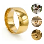 Aliança Avulsa Ouro 18k 8mm Grossa Tradicional Tungstênio