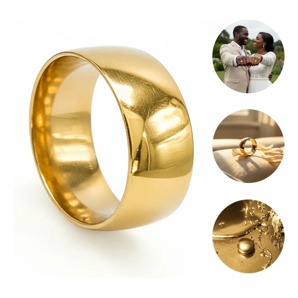 Aliança Avulsa Ouro 18k 8mm Grossa Tradicional Tungstênio Aliança Avulsa Ouro 18k 8mm Grossa Tradicional Tungstênio