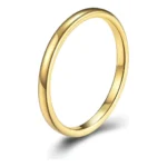 Aliança Fina 2mm Avulsa Tradicional Casamento Aço Inox