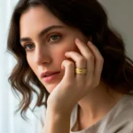 Aliança Tungstênio Ouro 18k Com Frisos Dourado Fosca 6mm