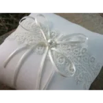 Almofada Porta Aliança De Casamento Para Noivas Renda Branca