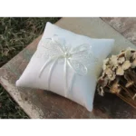 Almofada Porta Aliança De Casamento Para Noivas Renda Branca