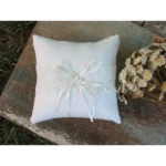 Almofada Porta Aliança De Casamento Para Noivas Renda Branca