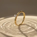 Anel Solitário Zirconia Brilhante Ouro 18k Banho Tungstênio