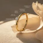 Anel Solitário Tungstênio Zirconia Brilhante Ouro 18k Banho