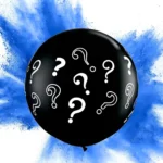 Balão Chá Revelação Baby Interrogação 90cm + 2 Cor Em Pó