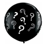 Balão Chá Revelação Baby Interrogação 90cm + 2 Cor Em Pó