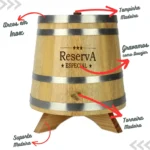 Dorna/barril Madeira Carvalho Europeu 5 Litros Luxo