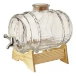 Barril De Vidro 5 Litros Pingometro Cachaça Pinga Rústico