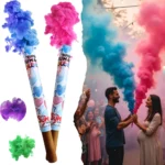 2 Bastão Fumaça Colorida Chá Revelação Azul Rosa Verde Lilás