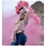 Fumaça Colorida Rosa Bastão 50g Tubo Fotografia