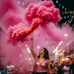 Fumaça Colorida Rosa Bastão 50g Tubo Fotografia