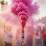 Fumaça Colorida Rosa Bastão 50g Tubo Fotografia