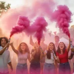 Fumaça Colorida Rosa Bastão 50g Tubo Fotografia