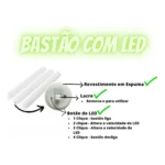 10 Bastão De Led Com Espuma Neon Para Festa Balada Casamento