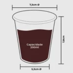 Caixa Com 1000 Copos De Papel Descartável Branco 200ml