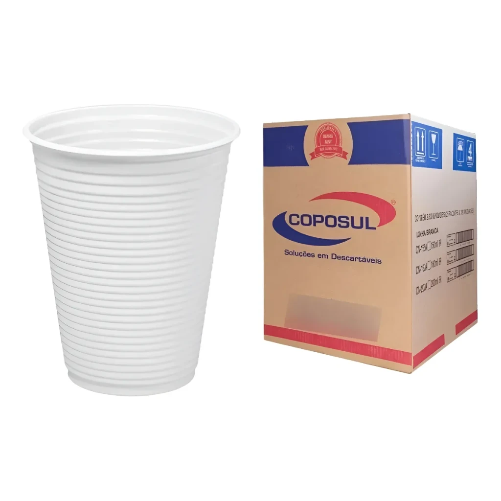 Caixa Copo Descartável Água Refrigerante 200ml 1000 Unidades Caixa Copo Descartável Água Refrigerante 200ml 1000 Unidades